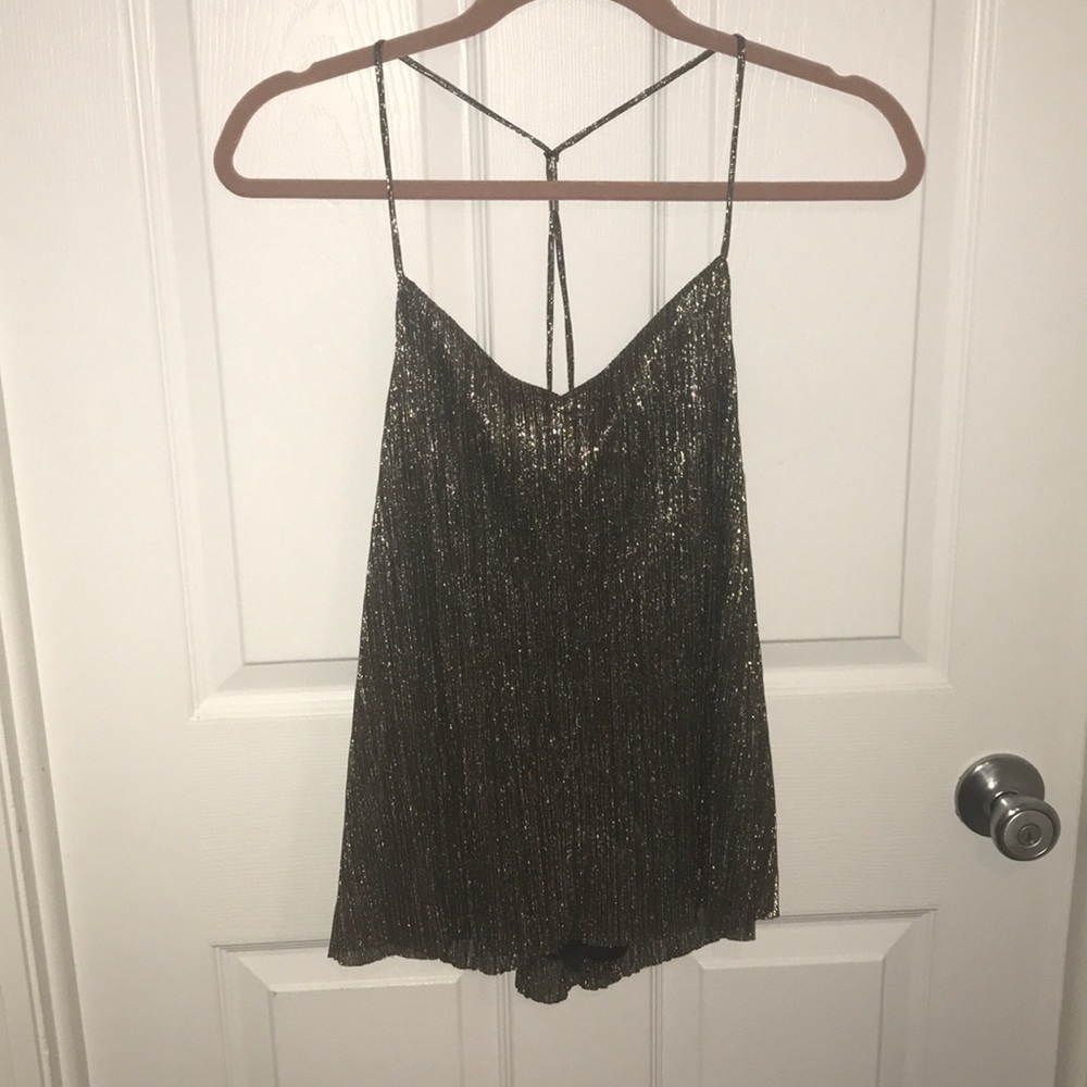 Express black and gold tank top